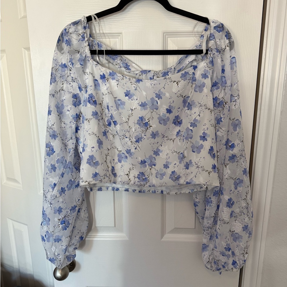 Arula Floral Blue Top